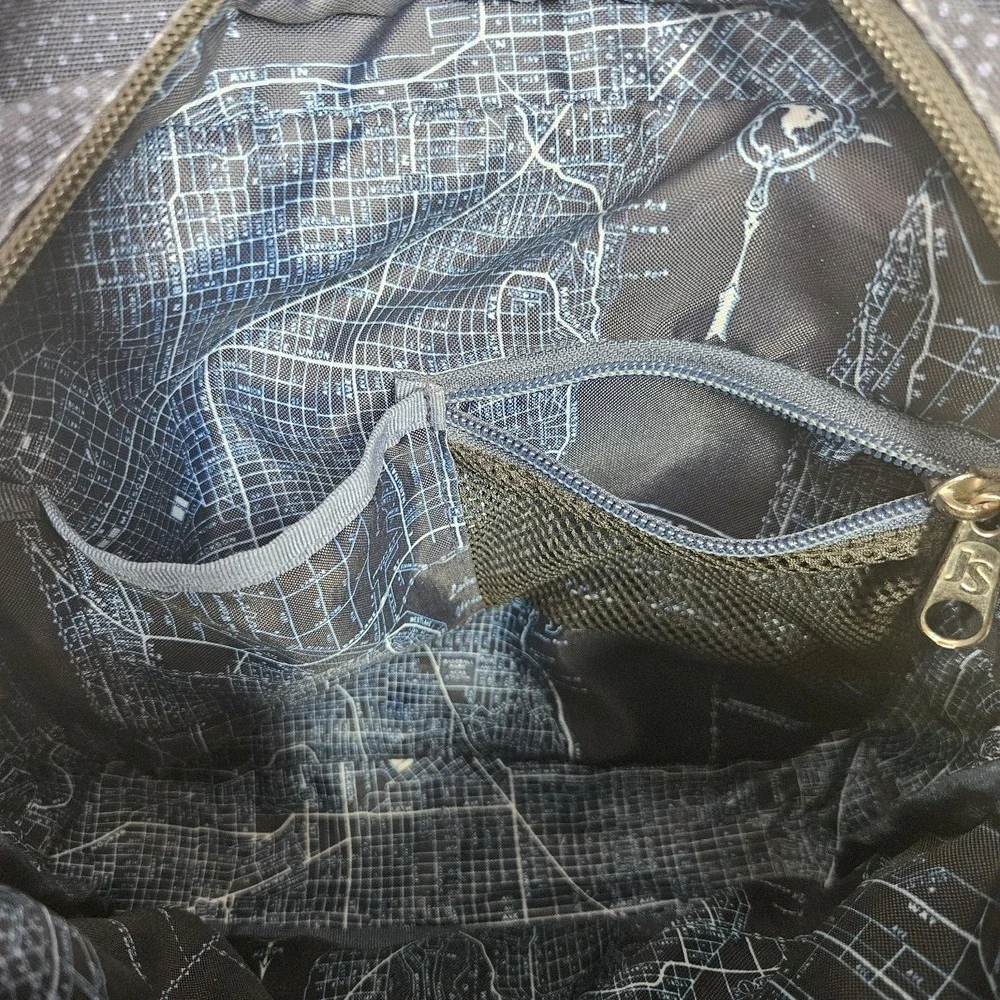 Jansport Suede Bottom Backpack Map Of Seattle Interior Laptop and Tablet Sleeve